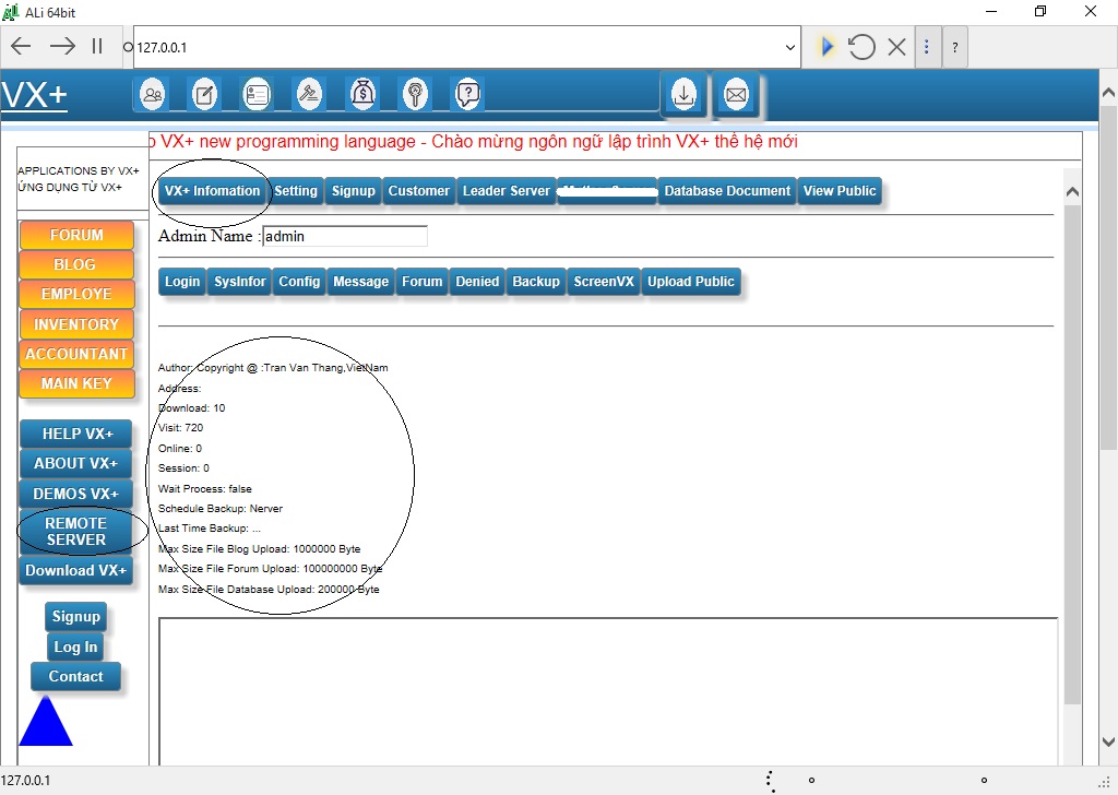 Get Informations on server