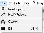 File menu