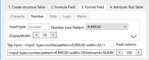 number type field