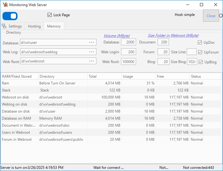 simple host lock server