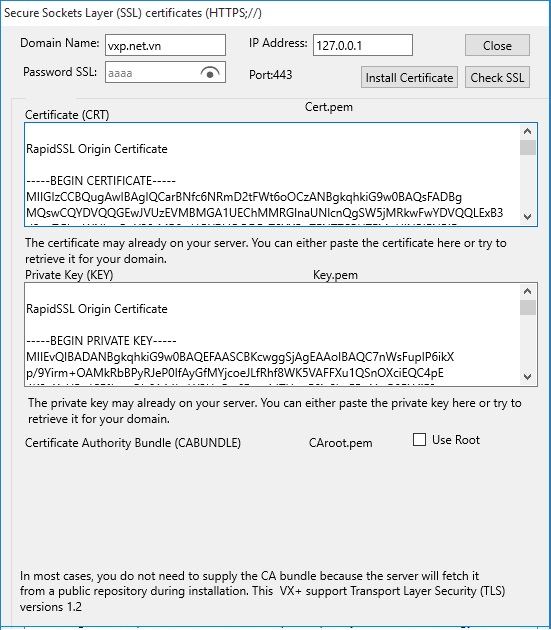 setting SSL protocol